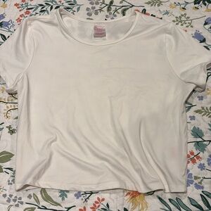 No Boundaries White Women’s Crop Tee